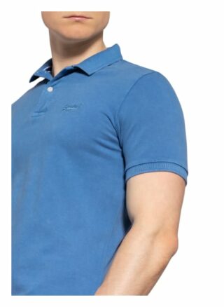 Superdry Pique-Poloshirt Herren, Blau