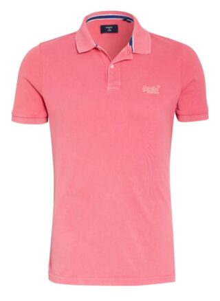 Superdry Piqué-Poloshirt Herren, Pink