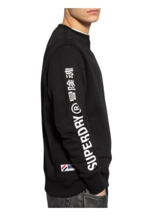 Superdry Sweatshirt Herren, Schwarz