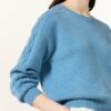 (THE MERCER) N.Y. Cashmere-Pullover Damen, Blau