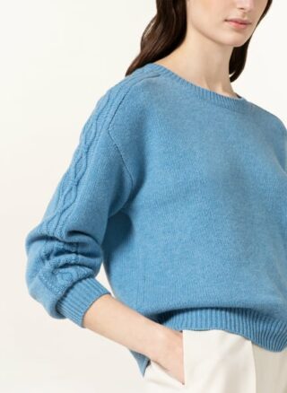 (THE MERCER) N.Y. Cashmere-Pullover Damen, Blau