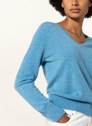 (THE MERCER) N.Y. Cashmere-Pullover Damen, Blau