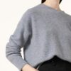 (THE MERCER) N.Y. Cashmere-Pullover Damen, Grau