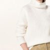 (THE MERCER) N.Y. Cashmere-Pullover Damen, Weiß