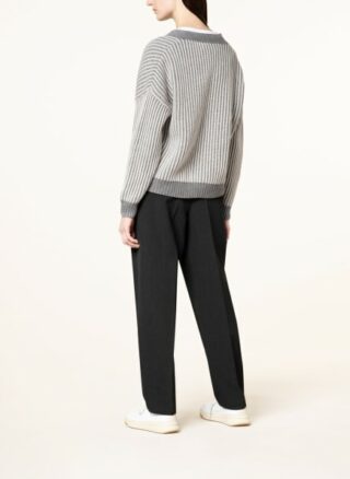 (THE MERCER) N.Y. Cashmere-Strickjacke Damen, Grau