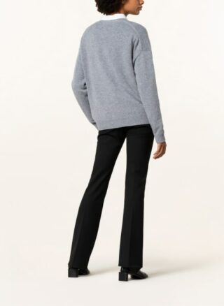 (THE MERCER) N.Y. Cashmere-Strickjacke Damen, Grau
