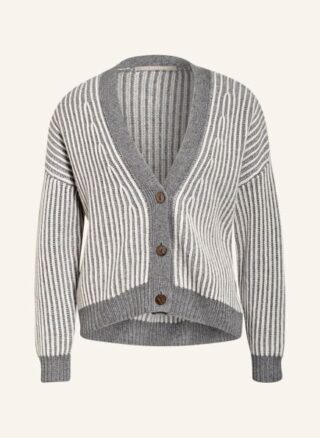 (THE MERCER) N.Y. Cashmere-Strickjacke Damen, Grau