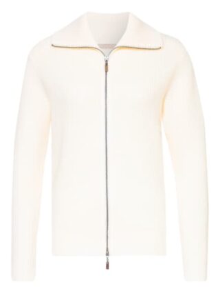 (THE MERCER) N.Y. Cashmere-Strickjacke Damen, Weiß