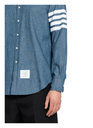 THOM BROWNE. Straight Casual-Hemd Herren, Blau