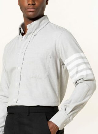 THOM BROWNE. Straight Casual-Hemd Herren, Grau