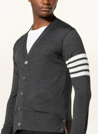 THOM BROWNE. Strickjacke Herren, Grau