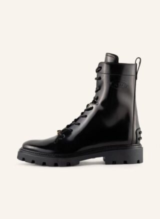TOD'S Schnürboots Damen, Schwarz
