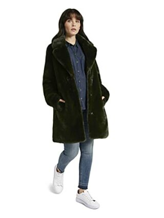 TOM TAILOR Fellmantel Damen, Grün