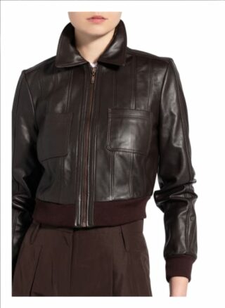 Ted Baker Octeri Lederjacke Damen, Braun