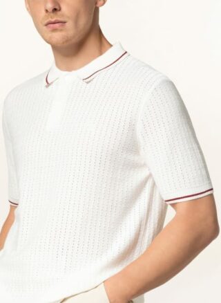 Ted Baker Somerse Strick-Poloshirt Herren, Weiß