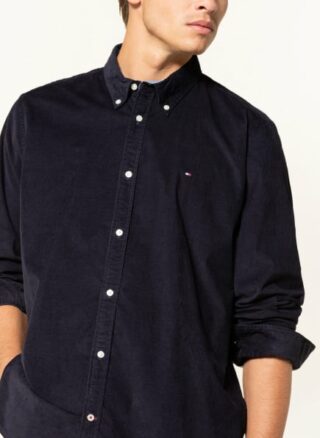 Tommy Hilfiger Cordhemd Herren, Blau