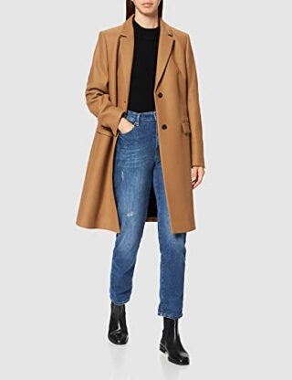 Tommy Hilfiger Th ESS Wollmantel Damen, Braun