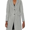 Tommy Hilfiger Th ESS Wollmantel Damen, Grau
