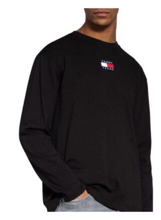 Tommy Jeans Longsleeve Herren, Schwarz