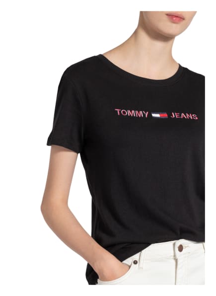 Tommy Jeans T-Shirts Damen, Schwarz Tommy Jeans T-Shirts Damen, Schwarz