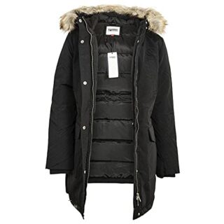Tommy Jeans Technical Down Parka Damen, Schwarz