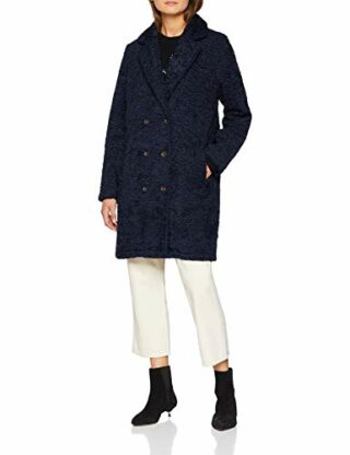 True Religion Curly Wollmantel Damen, Blau