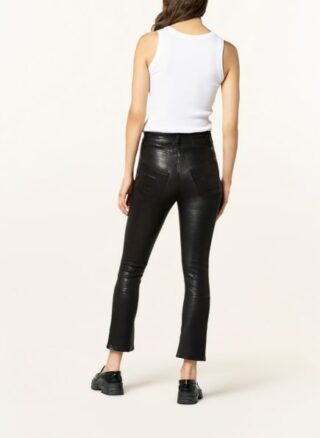 True Religion Lederhose Damen, Schwarz