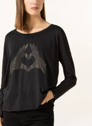 True Religion Longsleeve Damen, Schwarz