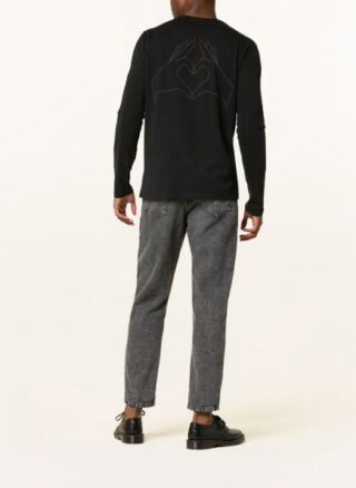 True Religion Longsleeve Herren, Schwarz