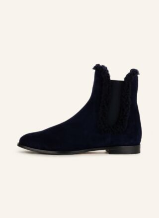 UNÜTZER Chelsea Boots Damen, Blau
