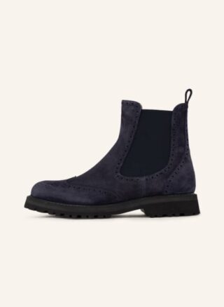 UNÜTZER Chelsea Boots Damen, Blau