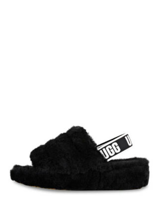 Ugg Fluff Yeah Pantoletten Damen, Schwarz