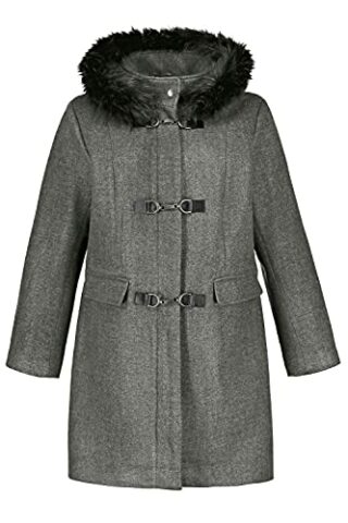 Ulla Popken Dufflecoat Damen, Grau