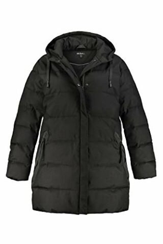 Ulla Popken Steppmantel Damen, Schwarz