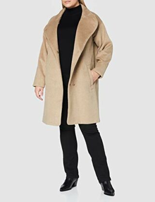 Ulla Popken Wollmantel Damen, Beige