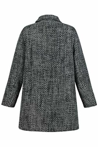 Ulla Popken Wollmantel Damen, Schwarz