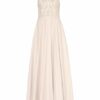 Unique Abendkleid Damen, Beige