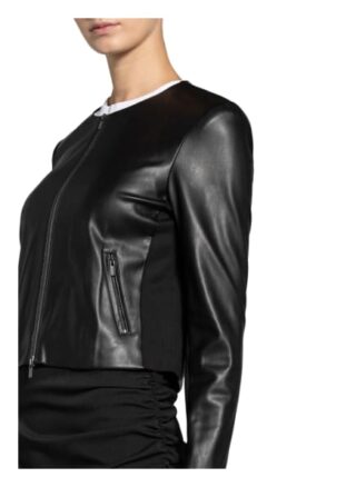 V by Vera Mont Lederjacke Damen, Schwarz