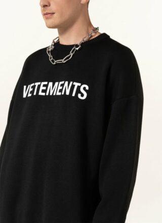VETEMENTS Oversized-Pullover Herren, Schwarz