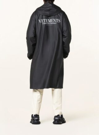 VETEMENTS Regenmantel Herren, Schwarz