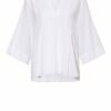 VINCE Blusenshirt Damen, Weiß