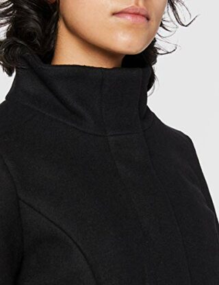 Vila VIBEE Wollmantel Damen, Schwarz