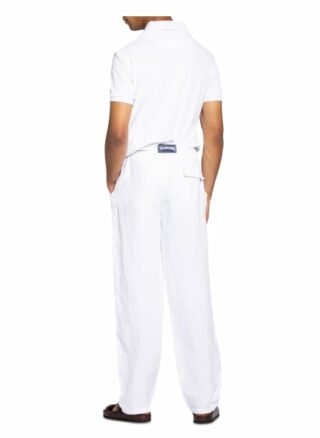 Vilebrequin Pacha Leinenhose Herren, Weiß