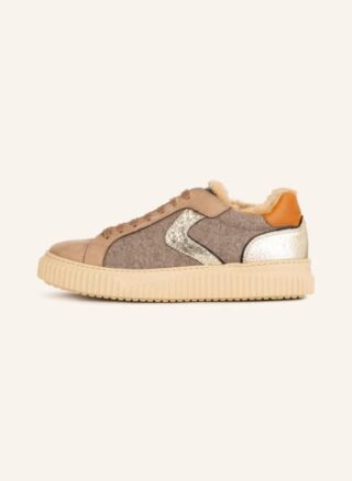Voile blanche Lipari Plateau-Sneaker Damen, Beige