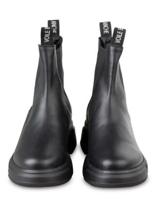 Voile blanche Tanky Beat Vitello Chelsea Boots Damen, Schwarz