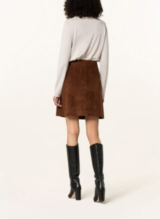 WEEKEND MaxMara Esposto Lederrock Damen, Braun
