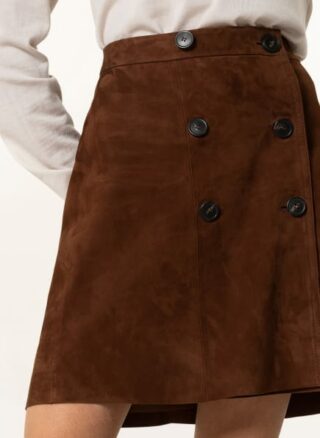 WEEKEND MaxMara Esposto Lederrock Damen, Braun