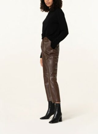 WEEKEND MaxMara Essen Lederhose Damen, Braun
