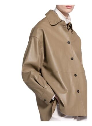 WEEKEND MaxMara Nicola Lederjacke Damen, Braun
