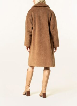 WEEKEND MaxMara Salmone Teddyfell-Mantel Damen, Braun